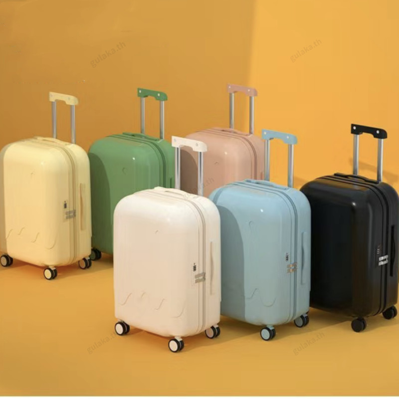 กระเป๋าเดินทาง 20/24นิ้ว [usb port] กระเป๋าเดินทางล้อลาก สีมันวาว น้ำหนักเบา Baggage luggage