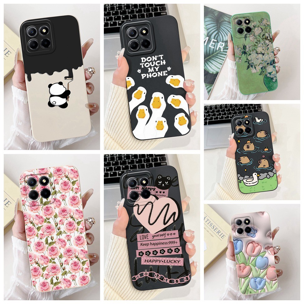 ปลอก Honor X8b กรณีความงามแมวน่ารักแฟชั่นตลกซิลิโคนเคสโทรศัพท์ Honor X8b ปกหลัง LLY-LX1 LLY-LX2 LLY-