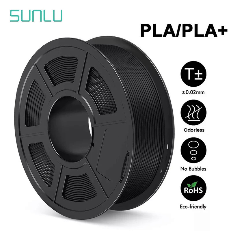 SUNLU PLA PLUS 3D Filament 1KG 1.75MM Biodegradable Materials Odorless Bright Color Good Tougness Ar