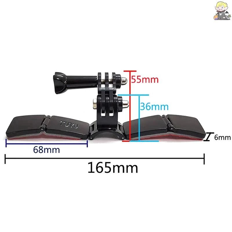 [CL] ที่วางยึดคางหมวกกันน็อคแบบเต็มหน้าสําหรับ 11 10 9 8 7 Insta360 สายคล้องกล้อง Floddable ด้านหน้าคาง Mount อุปกรณ์เสริม TH thumbnail 6