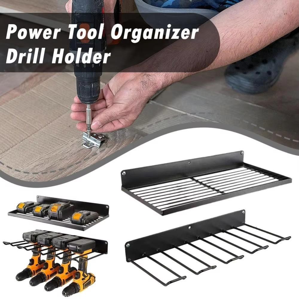 Blazespark Hand Power Tool Organizer Rack,ติดผนังHeavy Dutyลอยตู้เครื่องมือ,ทนทานสีดํา40ซม.เหล็กสว่านไฟฟ้าเครื่องมือชั้นวางบ้าน