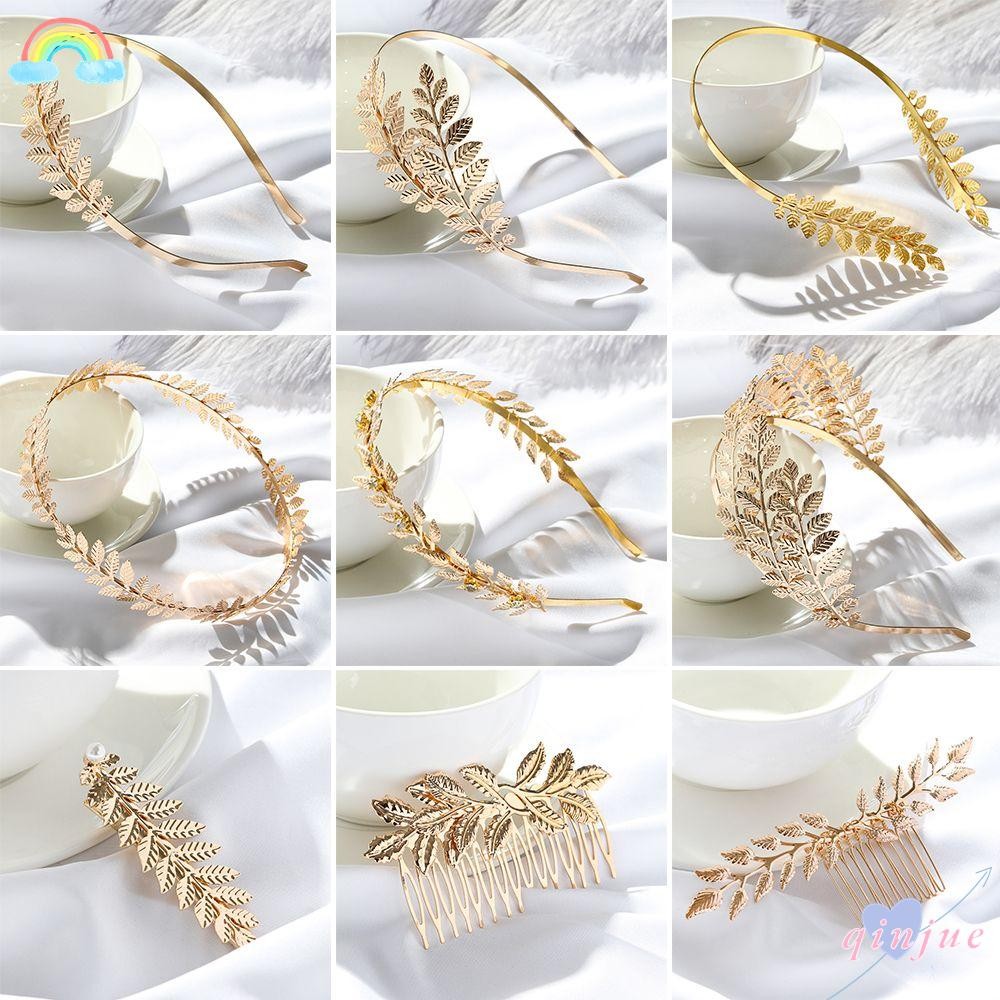 Qinjue เจ้าสาว Headbands เครื่องประดับผม Tiara Retro งานแต่งงานมงกุฎผม
