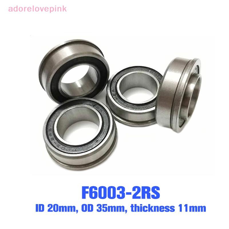 Adorelovepink F6003-20-2RS 20x35x11 Flange Deep Groove Trolley Ball Bearing ปิดผนึก Wheelb th