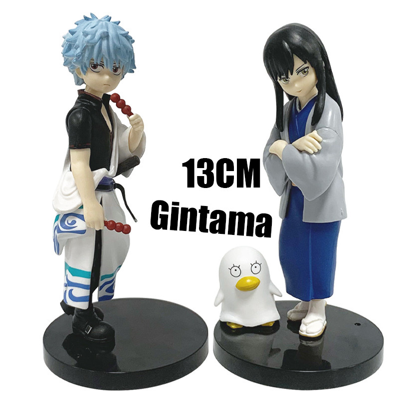 13 ซม.GINTAMA Sakata Gintoki Action Figure Katsura Kotarou ชุดตกแต่งอะนิเมะของสะสมของเล่นของขวัญ
