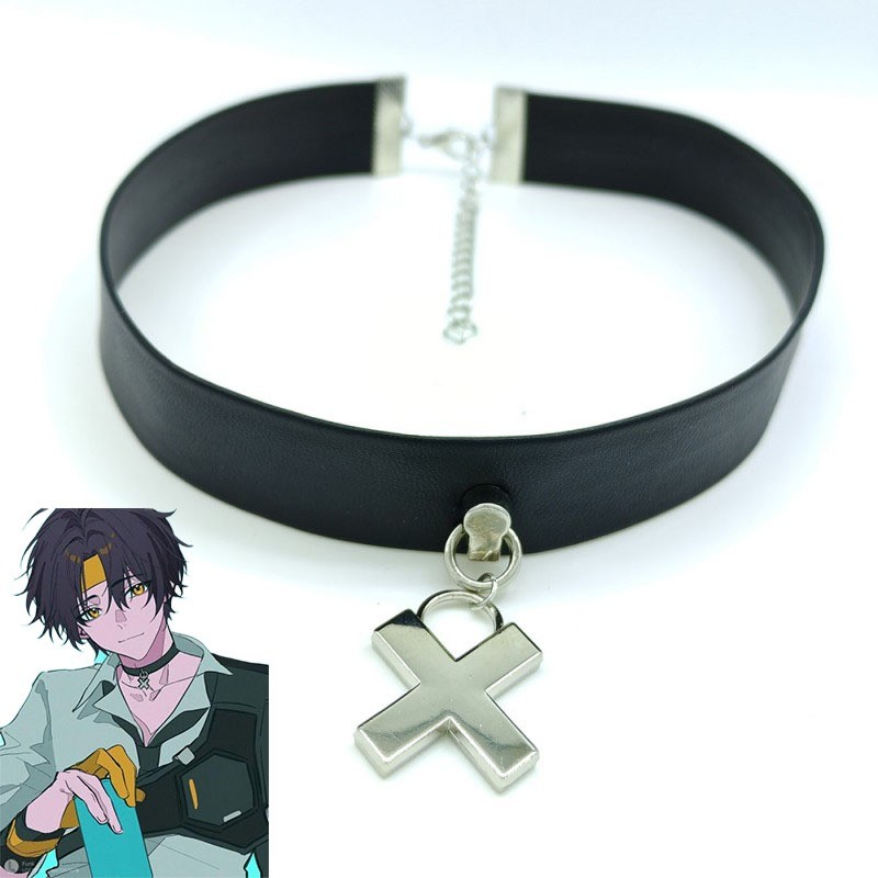 อะนิเมะ Zenless Zone Zero Asaba Harumasa สร้อยคอคอสเพลย์ Prop การ์ตูนคอสีดําคอ Collarbone Chain Party อุปกรณ์เสริม
