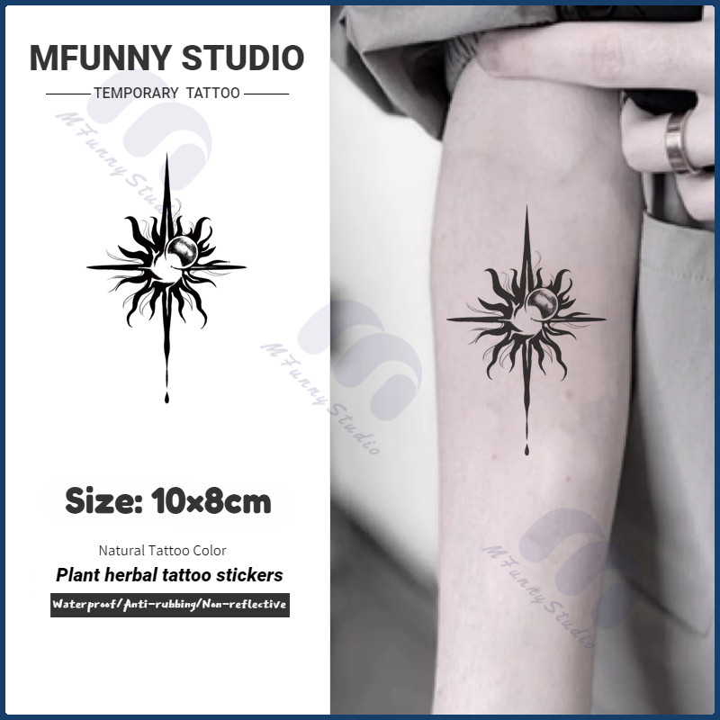 【MF Magic Tattoo】รอยสักชั่วคราว ข้อมือแขนต้นขาขา Sunburn Tattoo กันน้ําเหงื่อ 15 วัน