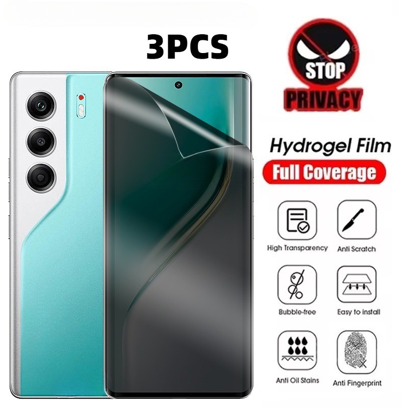 3pcs HD ความเป็นส่วนตัวฟิล์มHydrogelสําหรับSharp Aquos Zero wish sense 9 8 7 6 4 2 V7 V6 R9 R8s R7s 