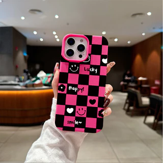 แอปเปิ้ลโทรศัพท์ หมีน้อยสีดำและสีขาว สำหรับ iPhone เคสไอโฟน 13 12 11 PRO MAX X XS MAX 16 15 14 XR 7/8PLUS จัดส่งจากประเท
