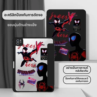 [iPad Air 4] การ์ตูนน่ารัก Dark Spider Man สําหรับ iPad gen9 gen8 gen7 10.2 Air5 gen10 Pro11 2020/2021 Gen11 A16 Gen10 Gen5/6 Mini4 Mini5 Mini6 CASE Anti Drop Pen Slot iPad 10th