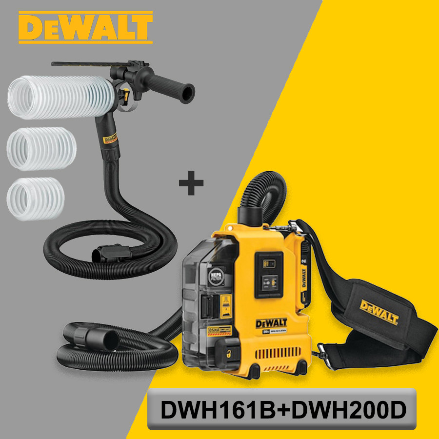 Dewalt Original 20V MAX Dust Extractor Brushless พร้อมฝุ่นสกัดหลอดชุดฝุ่น Exctraction ชุด DWH161B + 