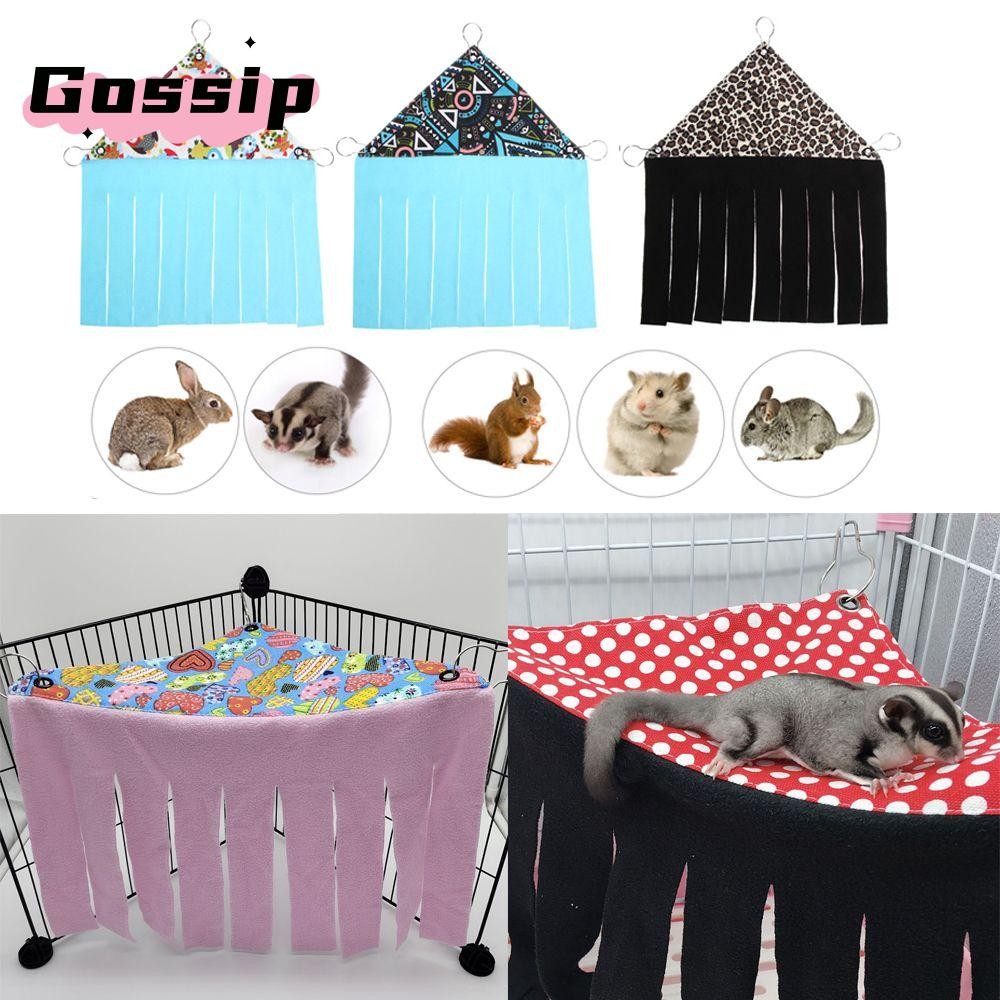 GOSSIP รังหนูแฮมสเตอร์ กรงขนาดเล็ก กระรอก เปลญวน ที่พักพิง เม่น หนูตะเภา บ้านเข้ามุม