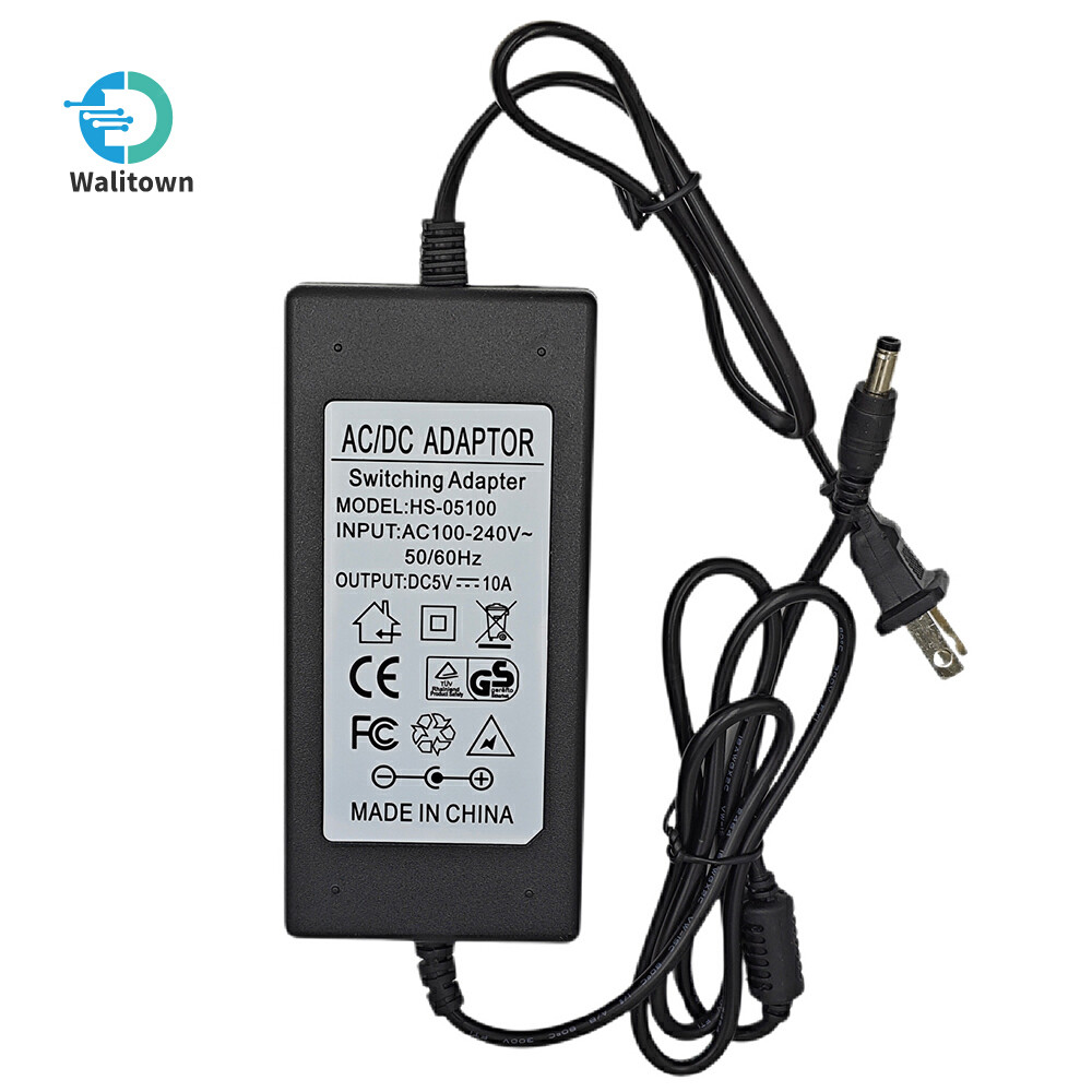 AC110-240V Switching Power Adapter 5V 10A DC5.5*2.5MM EU/US Plug