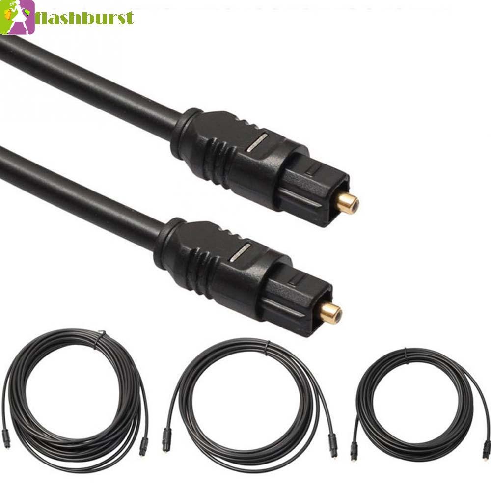 FLASHBURST Digital Optical Audio Cable 1 M 1.5 M 2 M 3 5 M 10 M ทนทาน Optical Fibre OD 2.2 SPDIF MD Gold Plated Digital Audio Cable