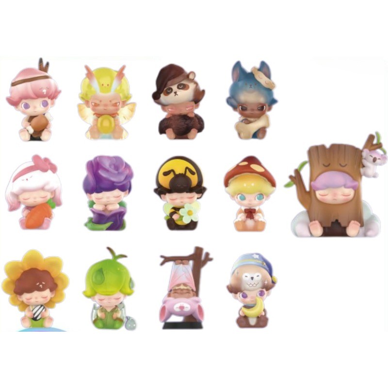 P POPMART DIMOO DIMOO Forest Night Series รูปกล่องปริศนาตกแต่งของขวัญของเล่น