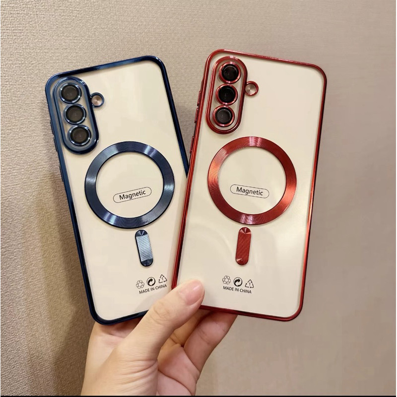 เคสใสแม่เหล็ก เคสกันกล้อง สำหรับ Samsung A56/A36/A26/A16A55 5G/A35 5G/A15 5G/S24FE