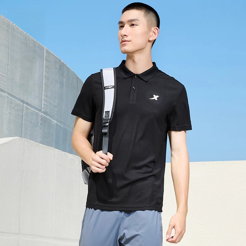 XTEP เสื้อโปโลผู้ชายฤดูร้อนสไตล์ใหม่ธุรกิจ Breathable ฟิตเนสเสื้อยืดกีฬา Casual Top 874229020032 — صورة 4