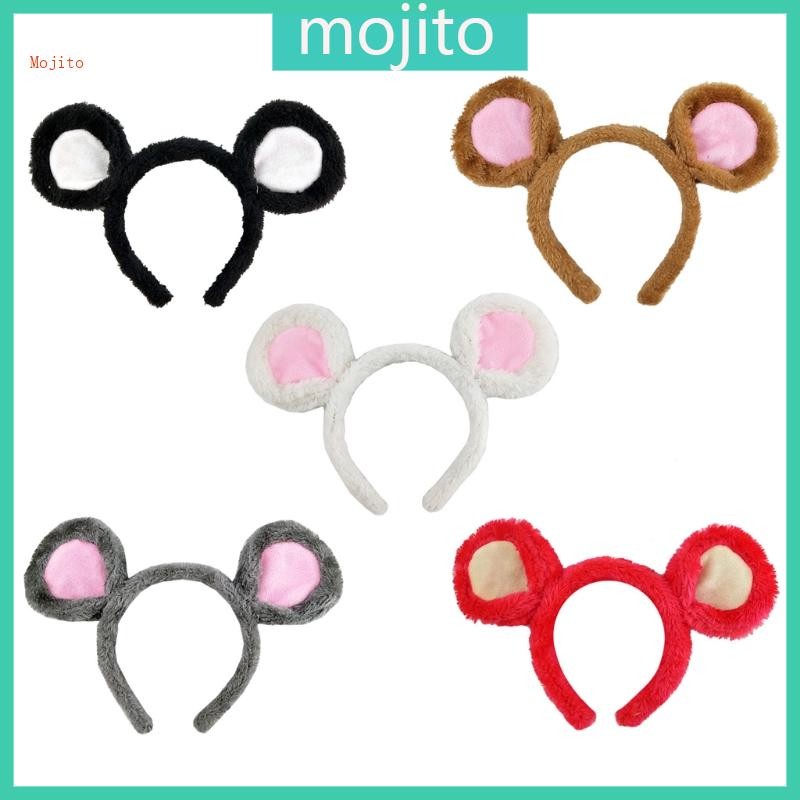 Cartoon Animal Headbands  Ears Hair Hoop Plush Mouse Ears Makeup Hairband