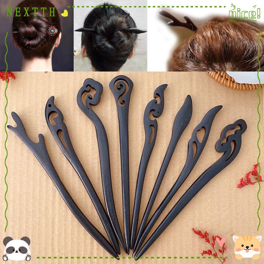 NEXTTH Hairpin Handmade ไม้จันทน์ผู้หญิงแฟชั่นอุปกรณ์เสริมผม