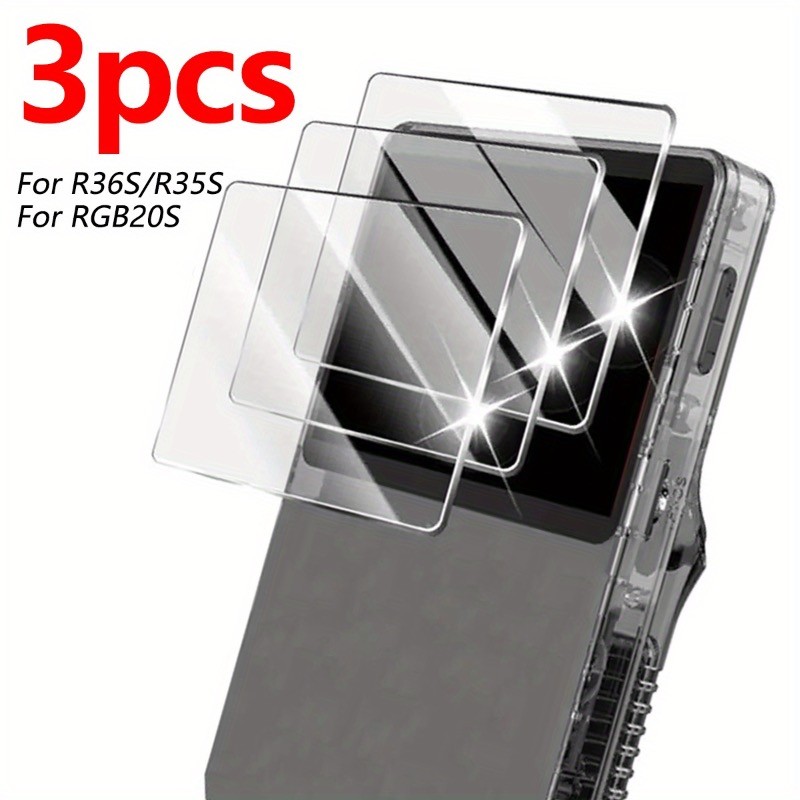 3pcs Anti-Scratch กระจกนิรภัยป้องกันหน้าจอสําหรับ R36S R35S RGB20S K36 R36 Pro