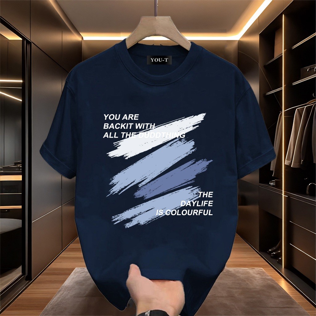 Y-T☄️ เสื้อยืดชาย แขนสั้น เกรดพรีเมี่ยม นุ่มพิเศษ OVERSIZE ผ้าฝ้าย 100% ไม่หด ลายกราฟิก "YOU ARE TUYA"