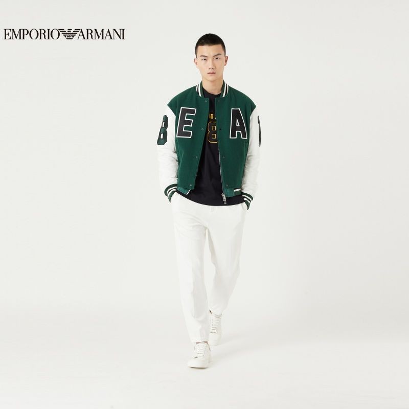 EMPORIO ARMANI/ARMANI Autumn Mens Casual Letter logo เสื้อยืดคอกลมแขนสั้น (ขนาดใหญ่) ราคา ถูกที่สุด ดีลบีเคเค แกลเลอรีภาพที่ 6