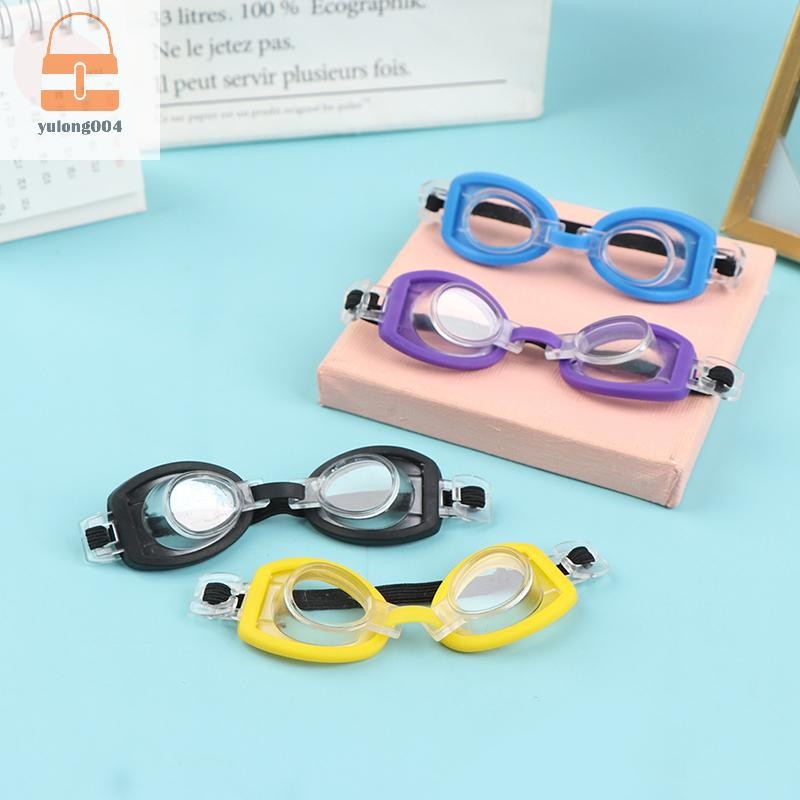 [PE] 1/6 ตุ๊กตาแว่นตาว่ายน้ําอุปกรณ์เสริมแว่นตากรอบสีแว่นตาดําน้ําขนาดเล็ก TH