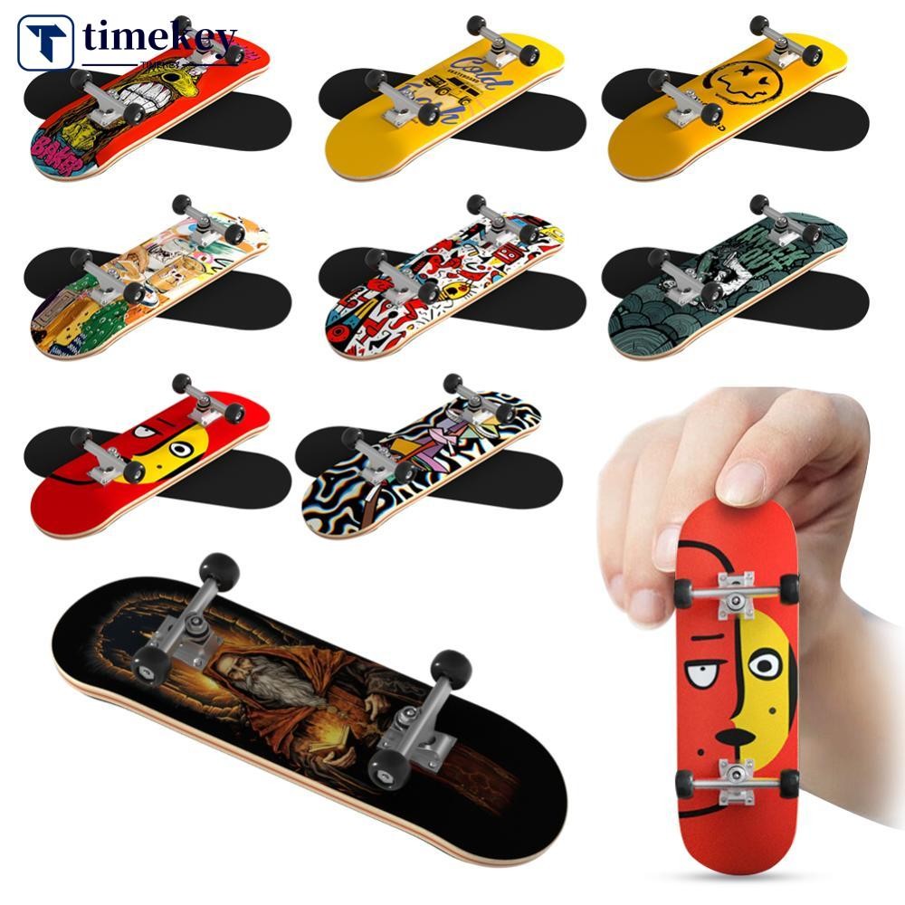 TME ไม้ Fingerboard Fingerboard ชุดนิ้วมือสกู๊ตเตอร์สเก็ตนิ้วมือ Maple ไม้ Professional Mini สเก็ตบอร์ดของเล่นเด็กสําหรับชาย