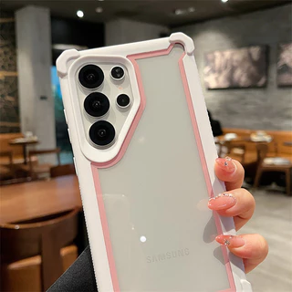 SAMSUNG เกราะกันกระแทกเบาะใสเคสป้องกันการตกสําหรับSamsung Galaxy A57 A37 A17 A07 A56 A55 A54 A36 A35 A34 A24 A16 A15 A06 Note20 Ultra Heavy Duty Hardปกหลัง