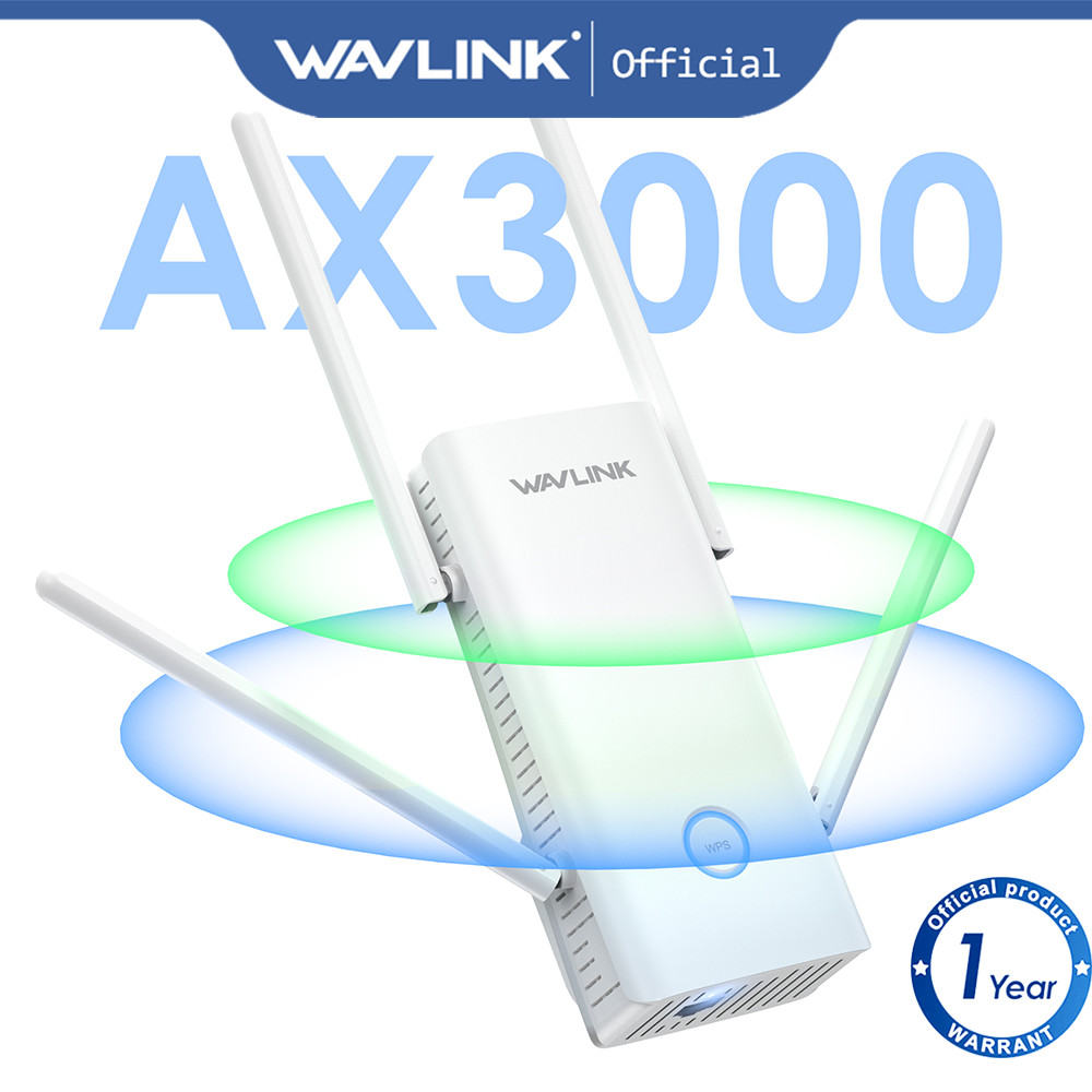 WAVLINK AX3000 WiFi 6 3000Mbps Dual Band Repeater AP Router WiFi Amplifier 4x5dBi เสาอากาศรองรับ 256