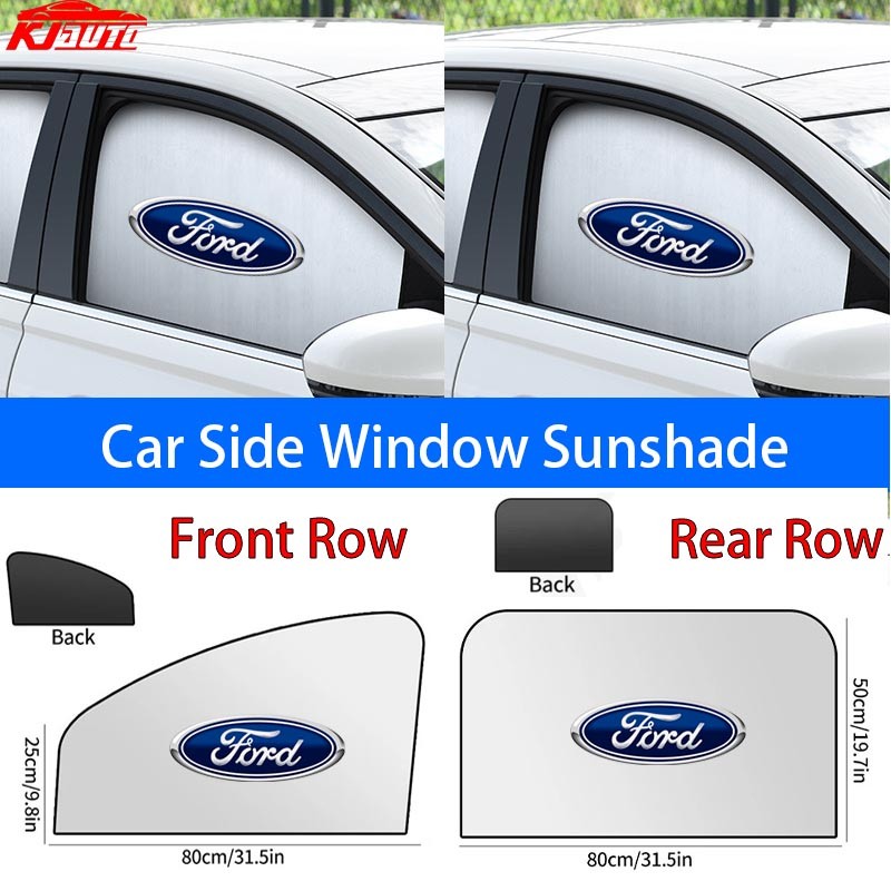 อุปกรณ์ ตกแต่งบ้าน Ford รถหน้าต่างด้านข้าง Sun Shade แม่เหล็ก UV Protection ผ้าม่าน Sun Shield ฝาครอบสองด้านกระจกรถยนต์บังแดดสําหรับ Fiesta Ranger T6 T7 T8 T9 Focus Territory Everest Ecosport ราคาถูก