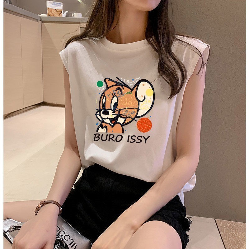 NEW เสื้อแขนกุด ลายการ์ตูนJERRY ลายสวย OP-1091