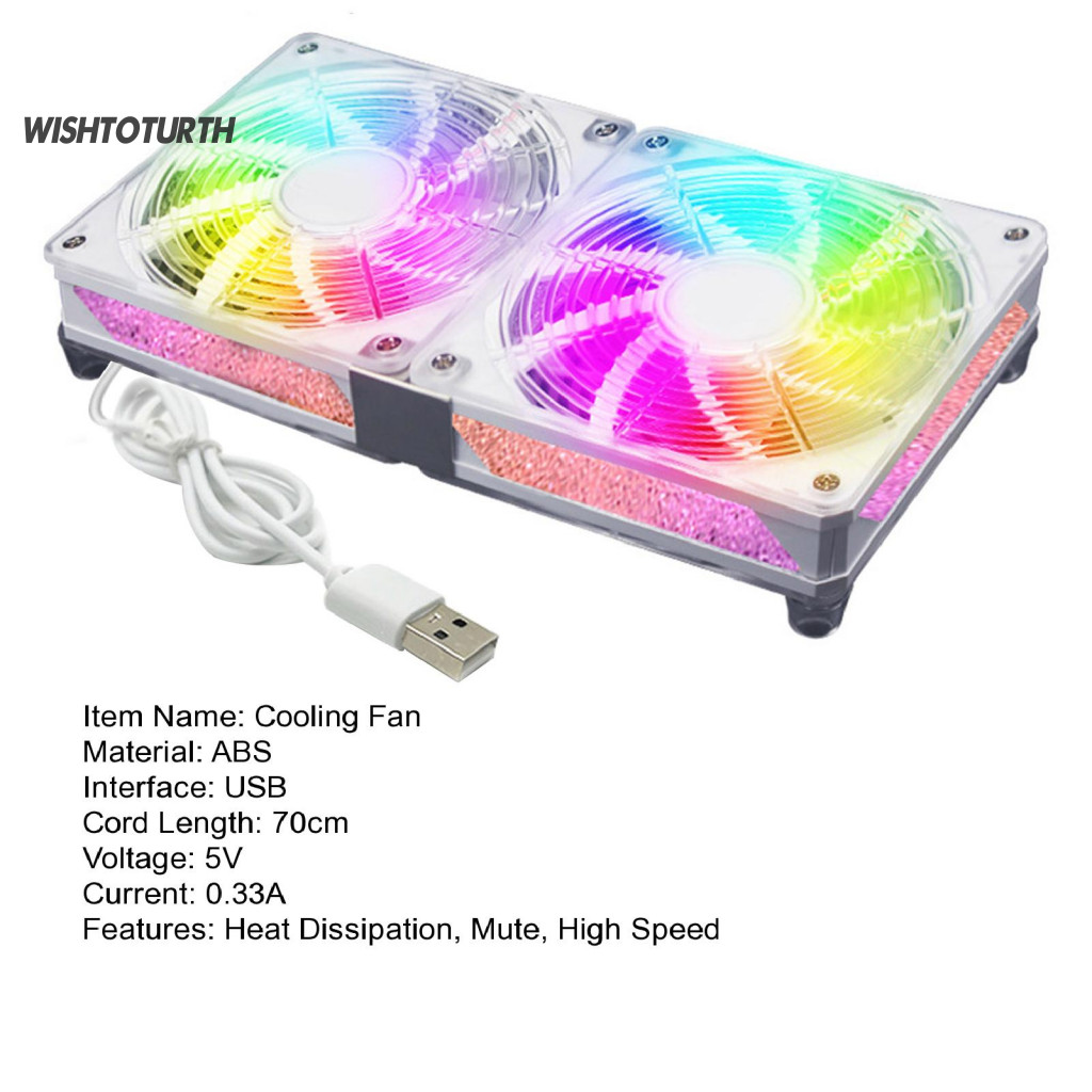 ☼น้ําหนักพัดลมเงียบพัดลมตั้งโต๊ะมินิคอมพิวเตอร์ ยูเอสบี พัดลมระบายความร้อนสําหรับ หุ่นยนต์ ทีวีกล่องเราเตอร์กระจายความร้อนที่มีประสิทธิภาพการดําเนินงานใบ้เหมาะสําอา - รูปที่ 2