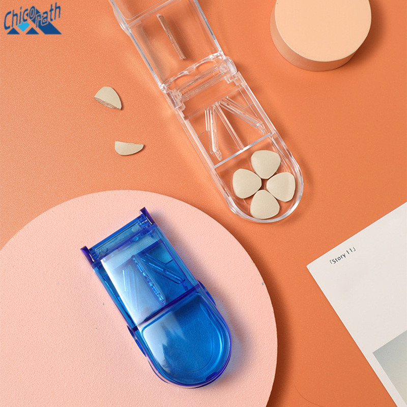 🎐 Chicorath pill cutter ที่แบ่งยาพกพา ที่ตัดยา และกล่องใส่ยา 2 in 1 จำเป็นสำหรับการทานยาในแต่ละวัน