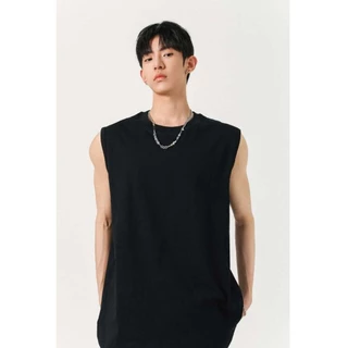 Sea.Tee [COD] เสื้อยืด แขนกุด เสื้อกล้าม oversize ผ้าCotton100% แฟชั่น แนวสตรีท เสื้อผู้ชาย แขนสั้น สีพื้นไม่มีลาย s-3xl