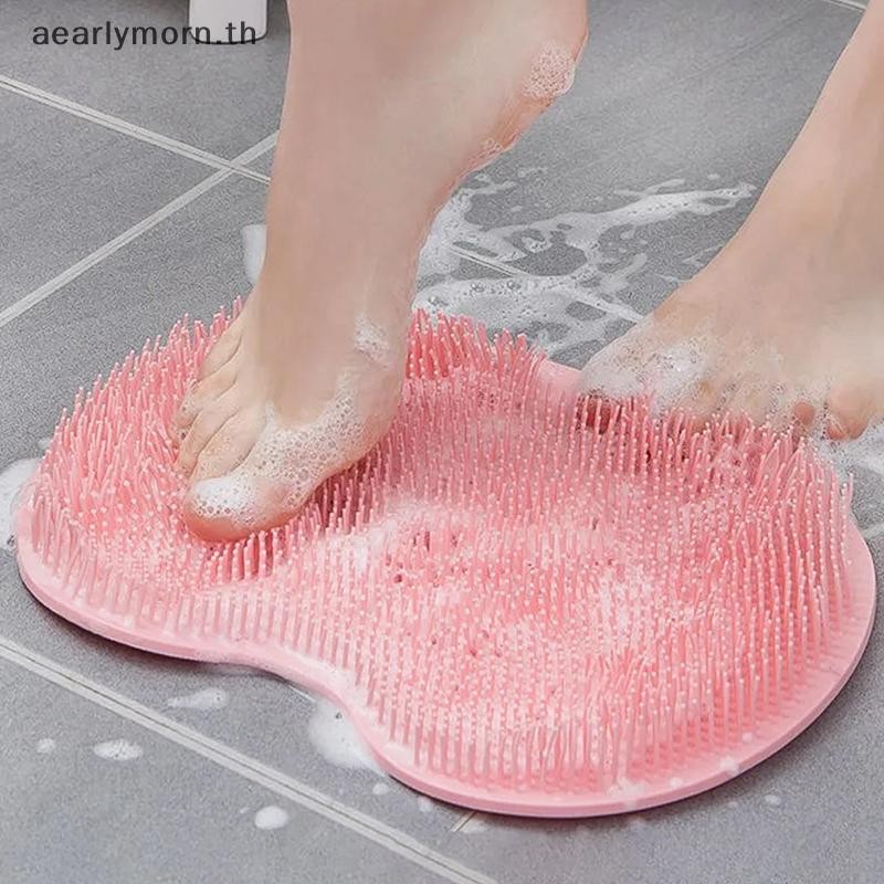 AA เสื่อนวด Back Scraper แปรงทําความสะอาดฝักบัวฟุตทําความสะอาด Wash Mat Sucker Wall Mat Rub เท้าแขน Body Bath TH