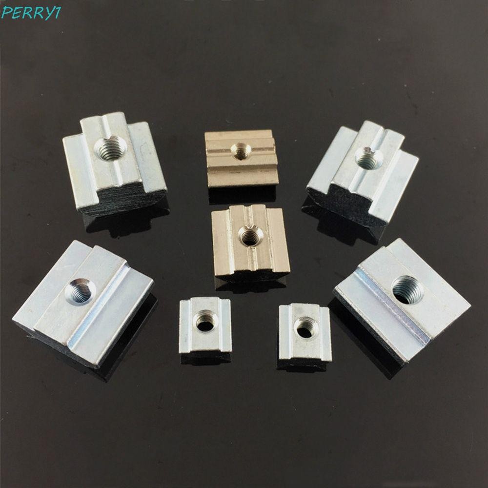 PERRY Hammer Nut 20PCS อลูมิเนียมโปรไฟล์ T Block T-Track เลื่อน T Slot Nut