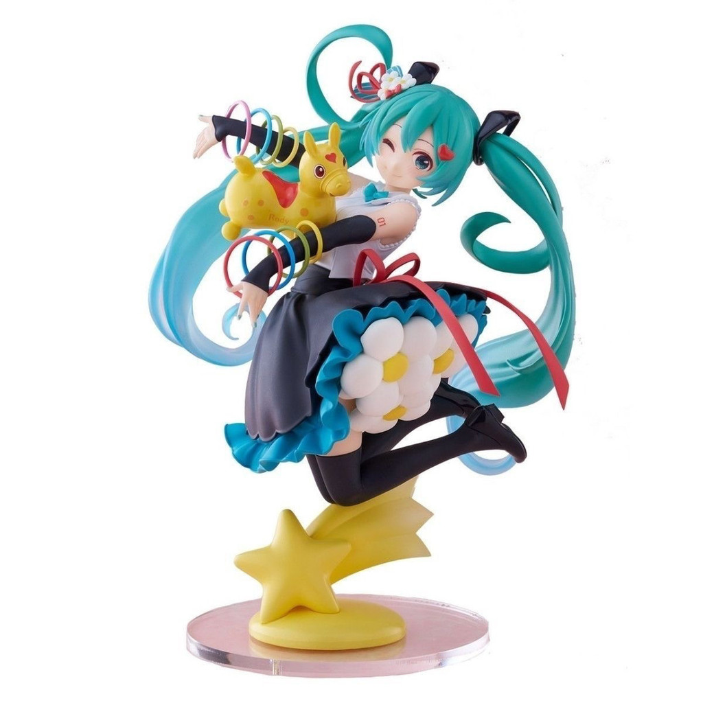 ยี่ห้อใหม่แท้ Taito AMP Hatsune Miku Rody Vaulting Horse 39th Anniversary Scenery ตุ๊กตาเครื่องประดั