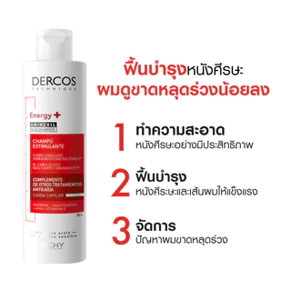 [เซตสุดคุ้ม] วิชี่ VICHY DERCOS ANTI-DANDRUFF SHAMPOO 200ml และ ENERGY+ AMINEXIL SHAMPOO 200ml