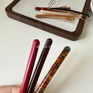 Kf893 เกาหลีอะซิเตทเรียบง่าย I รูปร่างเรียบคลิปจระเข้ hairpstyle อุปกรณ์เสริมผู้หญิง