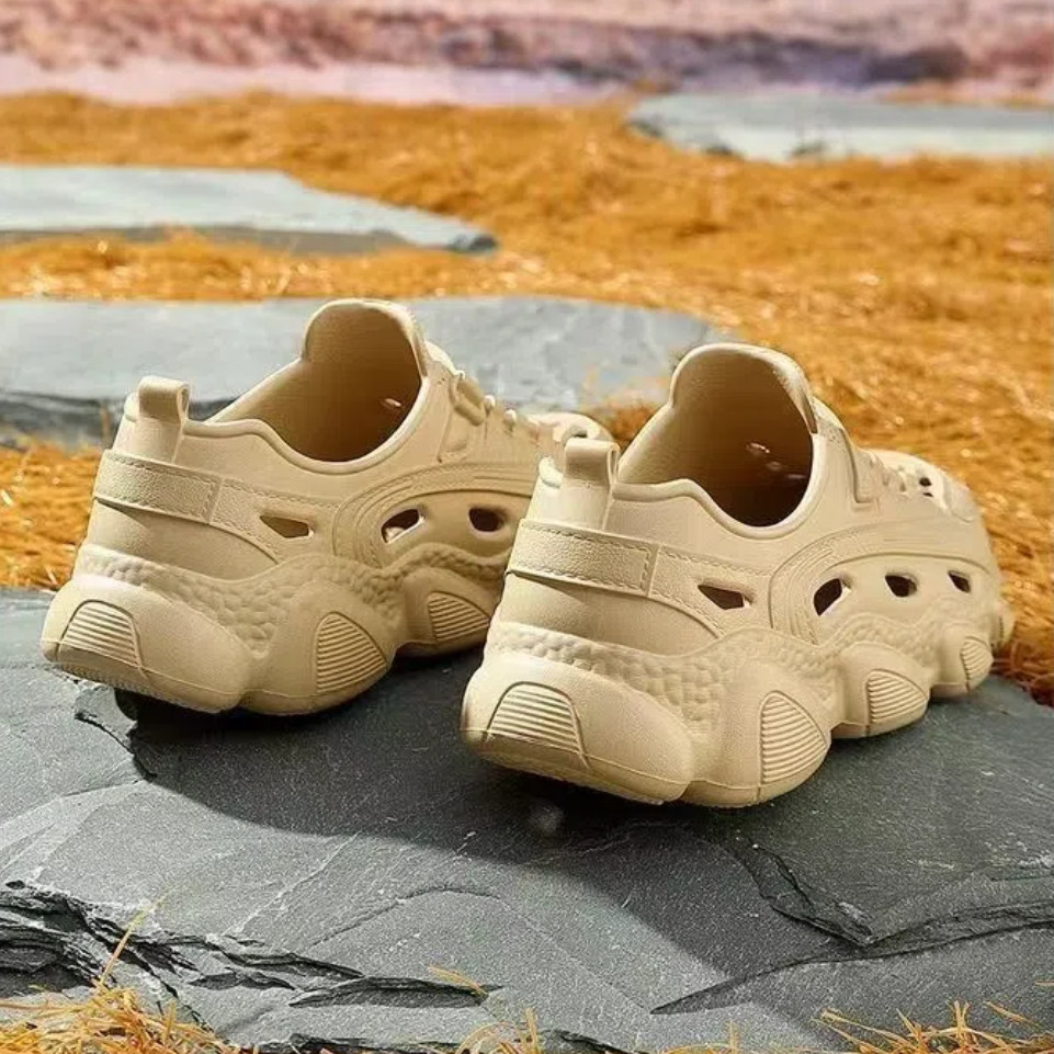 รองเท้าน้ําสําหรับบุรุษและสตรีฤดูร้อน Hollow หนา soled รองเท้าแตะชายหาดระบายอากาศ Eva Flip Flops