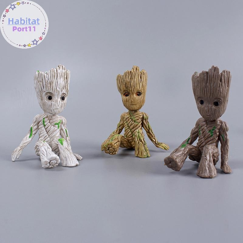 HabitatPort Tree Man Groot Guardians Of The Galaxy Avengers อะนิเมะ 6 ซม.ของเล่น Action Figure Sitg 