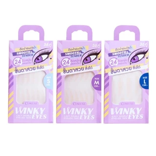 Cosluxe Winky Eyes Lacy Double Eyelids Tape คอสลุคส์ วิงกี้ อายล์ ที่ติดตา 2 ชั้น ชนิดตาข่าย กล่องละ 36 คู่