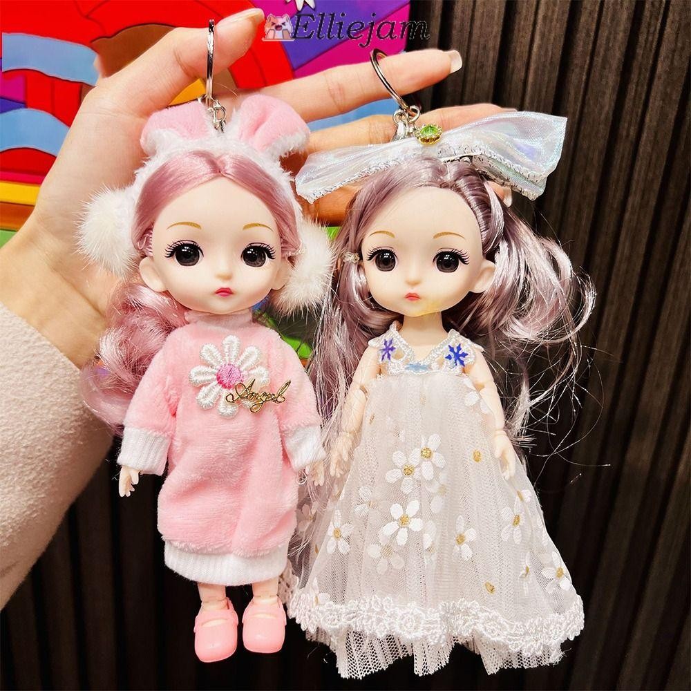 อลิซาเบธ จี้ตุ๊กตา,พีวีซีกระเป๋าอุปกรณ์เสริมพวงกุญแจ,น่ารักแขวนเครื่องประดับพวงกุญแจรถสําหรับตุ๊กตาบาร์บี้