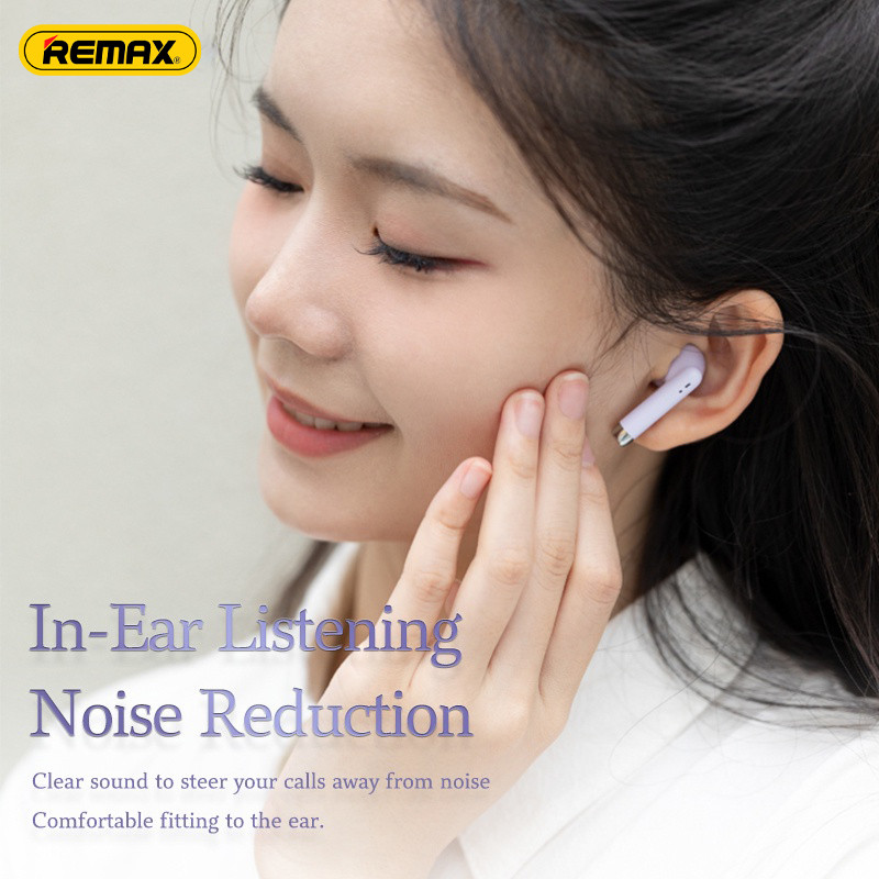 REMAX TWS-19 หูฟังบลูทูธ Bluetooth 5.3 หูฟังสเตอริโอในหูแบบครึ่งตัวหูฟังไร้สาย หูฟังพร้อมกล่องชาร์จ