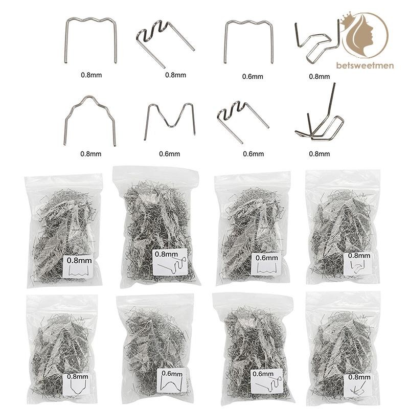 [PE] 100pcs ยานยนต์ซ่อมพลาสติกเชื่อมเล็บมาตรฐาน Pre Cut Wave Staples Bump TH