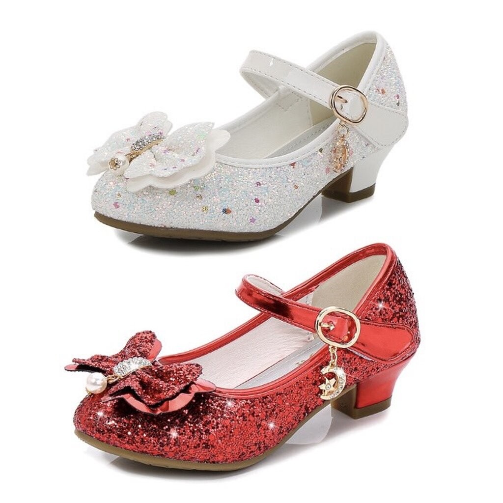 Shoe1513- รองเท้าคัชชูเด็กเล็ก รองเท้าคัชชูเด็กโต ติดเพขร โบว์ (ความยาววัดจากพื้นภายใน ให้ใช้ความยาวเท้า +0.5/เท้าอูม...