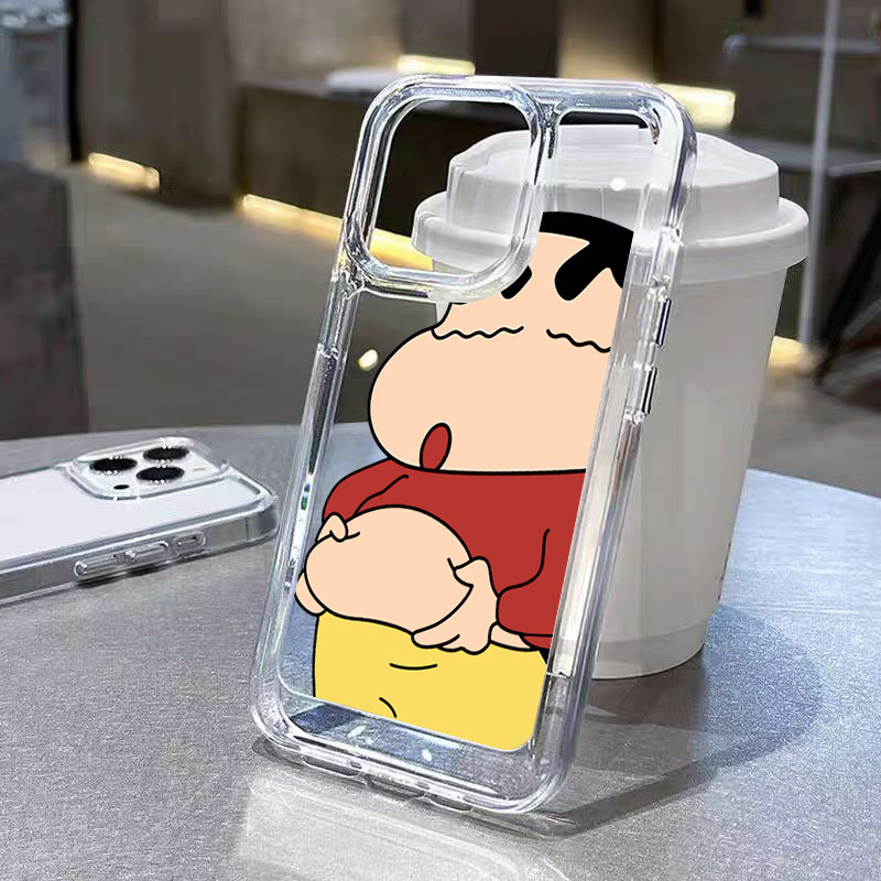 TPU ปุ่มชุบไฟฟ้า🔥 เคสไอโฟน นิ่มกันกระแทก เคสโทรศัพท์ iPhone 11 12 13 14 15 Pro Max XR XS X 7 8Pบิ๊กท้องเสี่ยวซิน