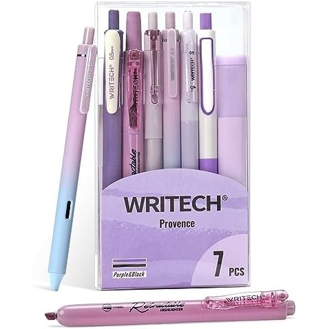 【Direct from Japan】WRITECH ปากกาเจล Journaling Highlighter Journal Set Aesthetic คละสีพาสเทล หมึก 0.