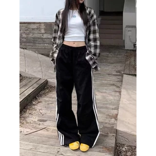 0128 พร้อมส่งจากกทม ✨กางเกงขายาวสีดำ Cargo pant🌸กางเกงคาร์โก้เอวยางยืดอเนกประสงค์สไตล์อเมริกัน