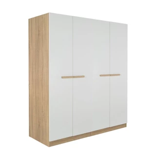 Koncept Furniture ตู้เสื้อผ้าบานเปิด 160 ซม. รุ่น Hanz สีไม้อ่อน (160x60x200) แบรนด์ KONCEPT FURNITURE